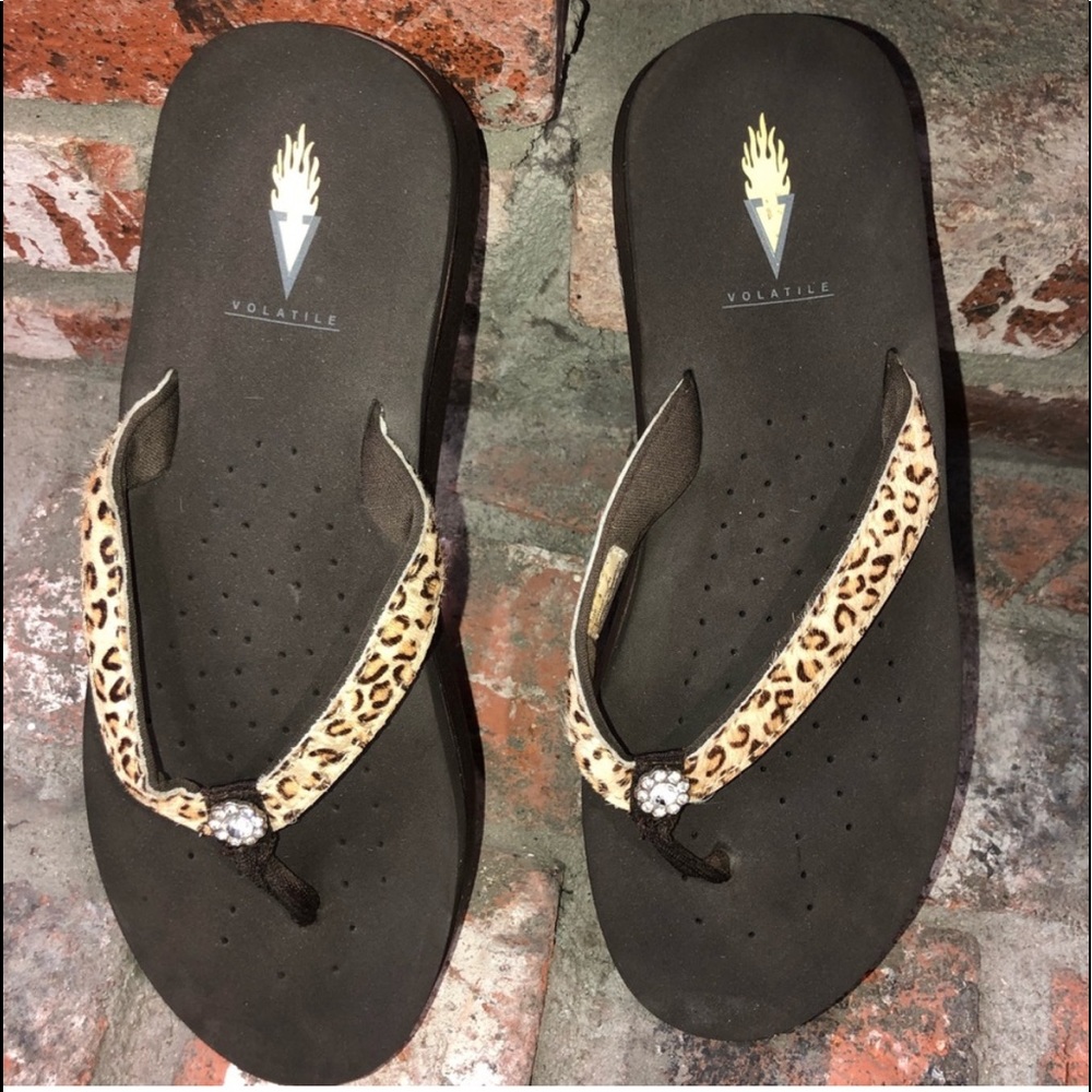 Cheetah wedge sandals
